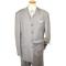 Steve Harvey Collection Light Grey With White Windowpanes Super 120's Merino Wool Vested Suit